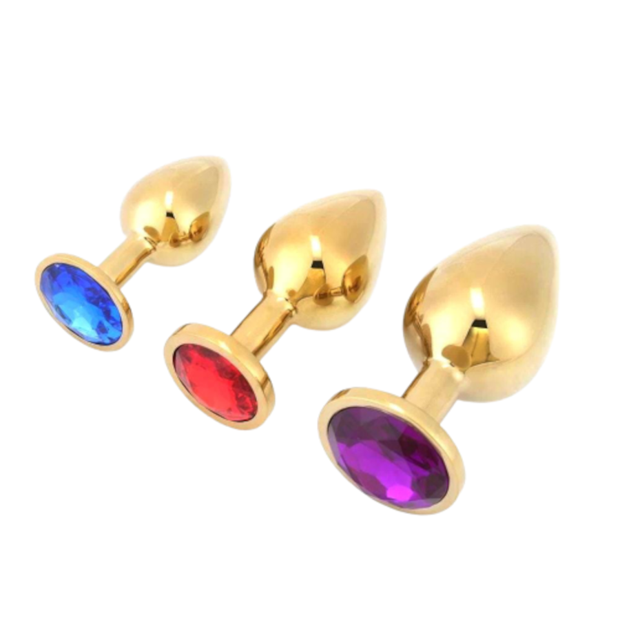Gold Sex Toy Anal Kit (3 Piece) Love Plugs Gold Sex Toy Anal Kit (3 Piece) Love Plugs