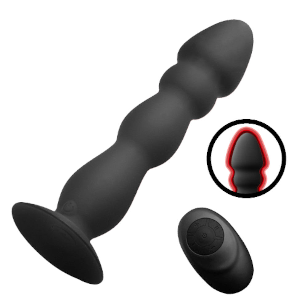 Small Ridged Anal Vibrator Butt Plug