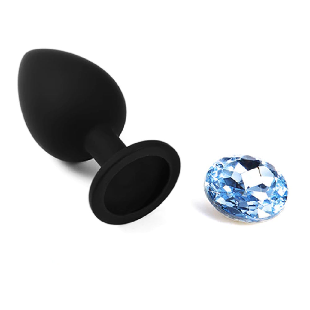 Blue Sapphire Jeweled Plug Toy Set (3 Piece) Loveplugs Anal Plug Product Available For Purchase Image 1