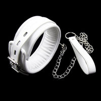 White Leather Collar With Leash Loveplugs Anal Plug Product Available For Purchase Image 24