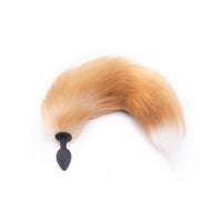 Orange Silicone Fox Tail Plug 16"