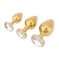 Gold Sex Toy Anal Kit (3 Piece) Loveplugs Anal Plug Product Available For Purchase Image 24