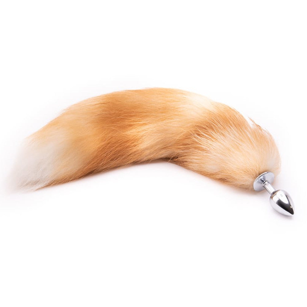 Orange Metal Fox Tail Anal Butt Plug 16" Loveplugs Anal Plug Product Available For Purchase Image 7