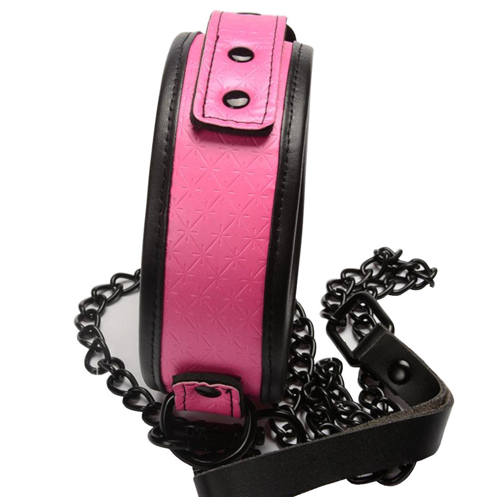 Sugar N Spice Leather Collar With Leash