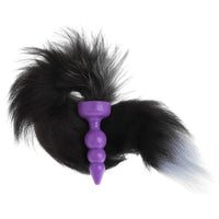 16" Black Cat Tail Silicone Plug