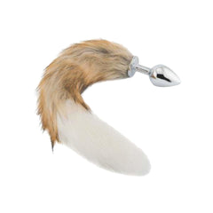 Feel the luxurious softness of brown, white, fox tails. The sex toy cat makes your experience irresistible, with a sensual, high-grade stainless steel