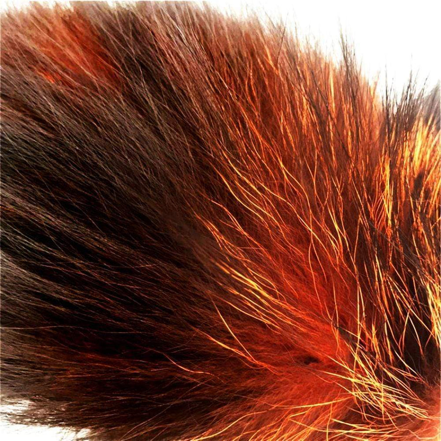Black & Orange Plug Tipped Fox Tail Accessory
