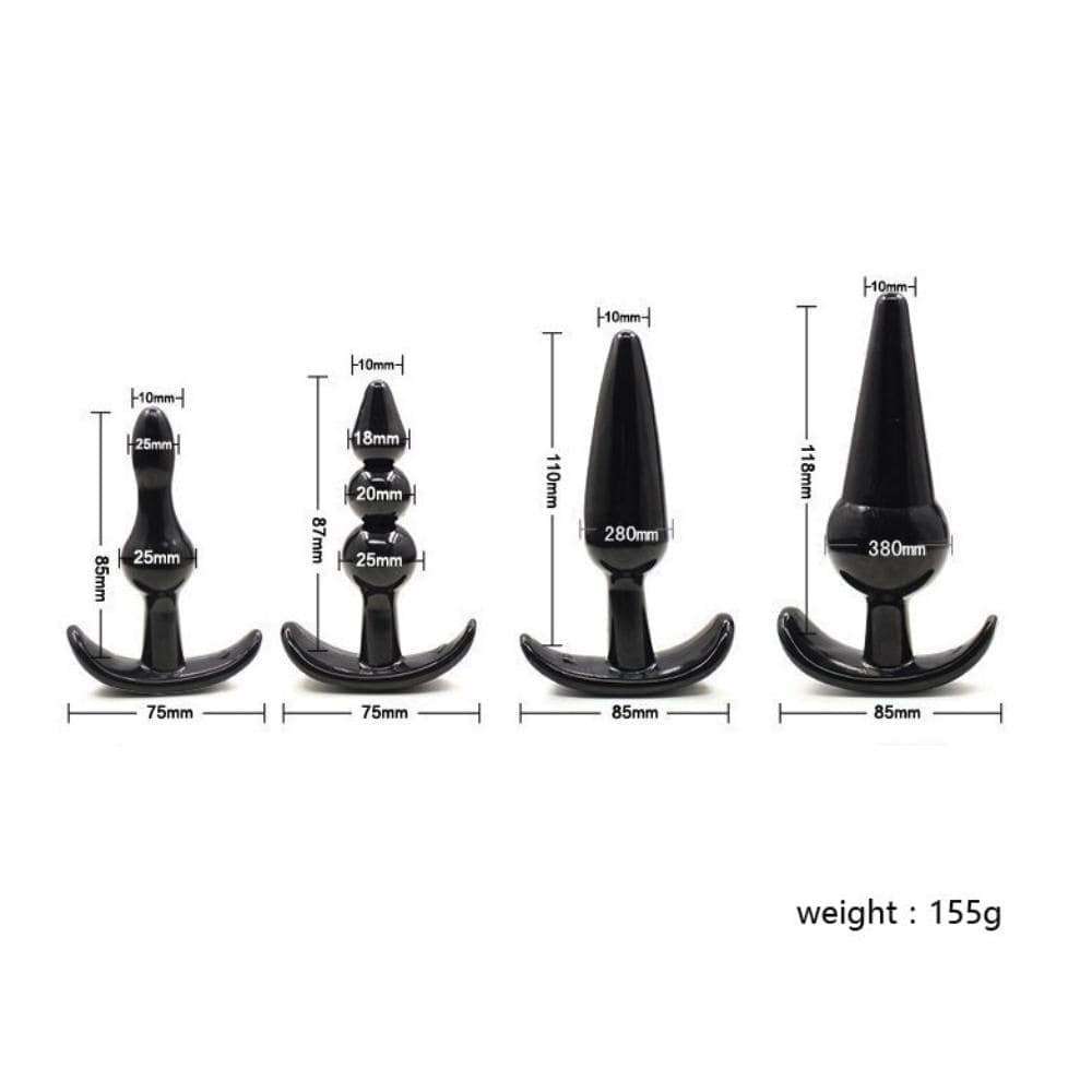 Silicone Anal Stretching Kit (4 Piece) Love Plugs Silicone Anal Stretching Kit (4 Piece) Love Plugs