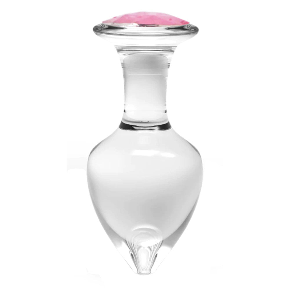 Jeweled Rose Pink Glass Plug Set (3 Piece) Loveplugs Anal Plug Product Available For Purchase Image 2