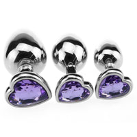 Heart Candy Jeweled Butt Plug Set (3 Piece)