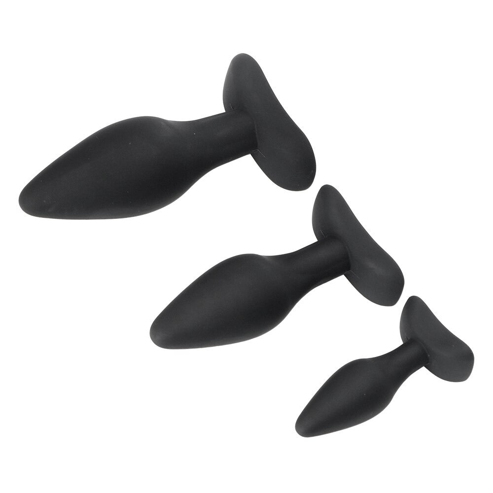 Graduated Soft Silicone Set (3 Piece) Loveplugs Anal Plug Product Available For Purchase Image 2