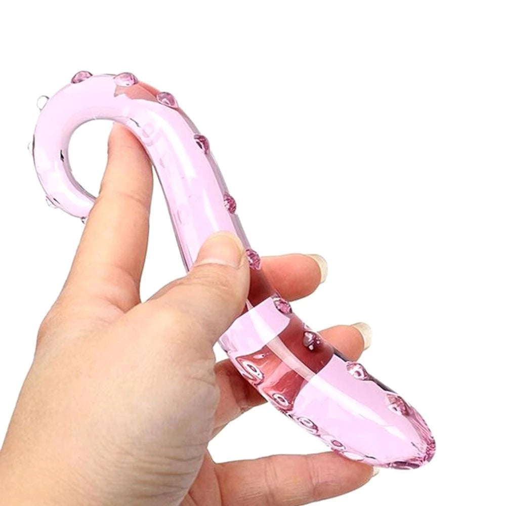 Elegant Pink Glass Tentacle Dildo