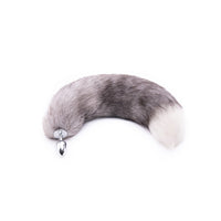 Grey Fox Tail With Plug Shaped Metal Tip Loveplugs Anal Plug Product Available For Purchase Image 25