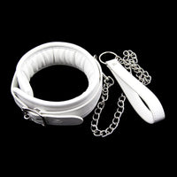 White Leather Collar With Leash Loveplugs Anal Plug Product Available For Purchase Image 22