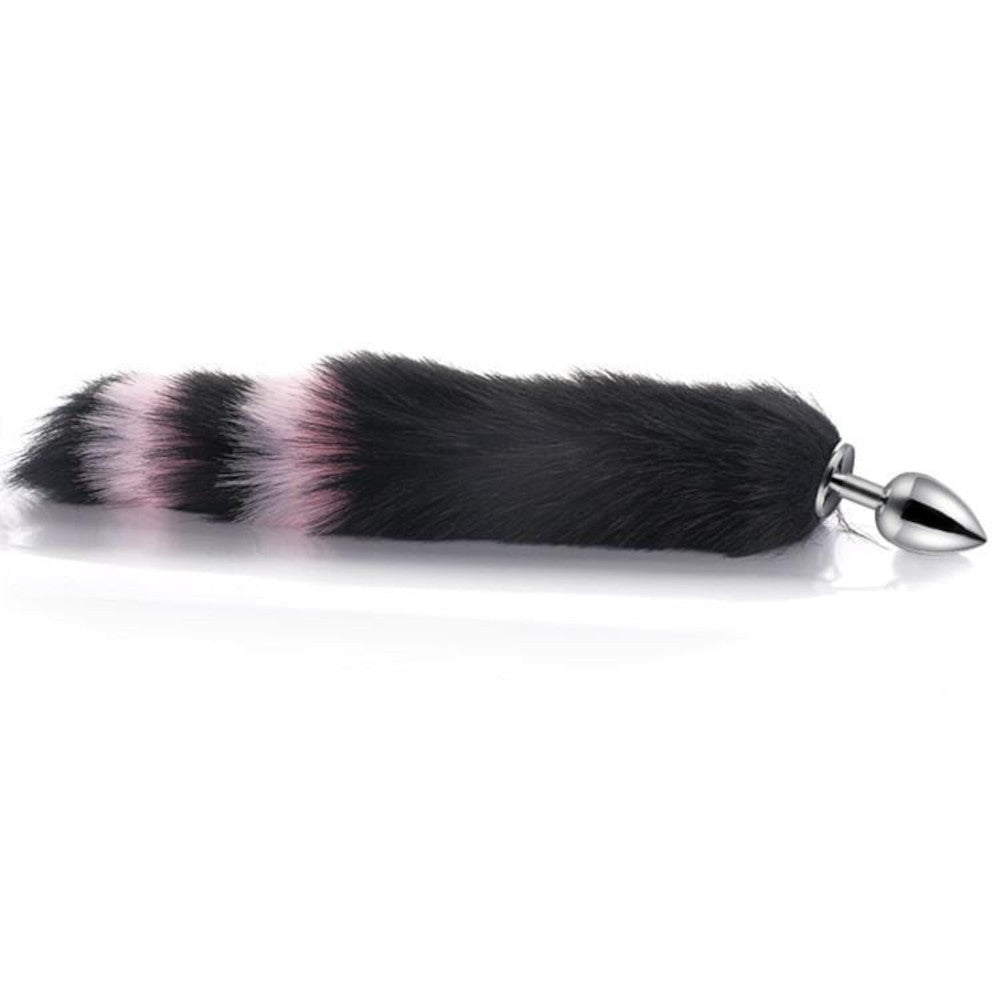 Black with Pink Fox Metal Tail, 14" Loveplugs Anal Plug Product Available For Purchase Image 6