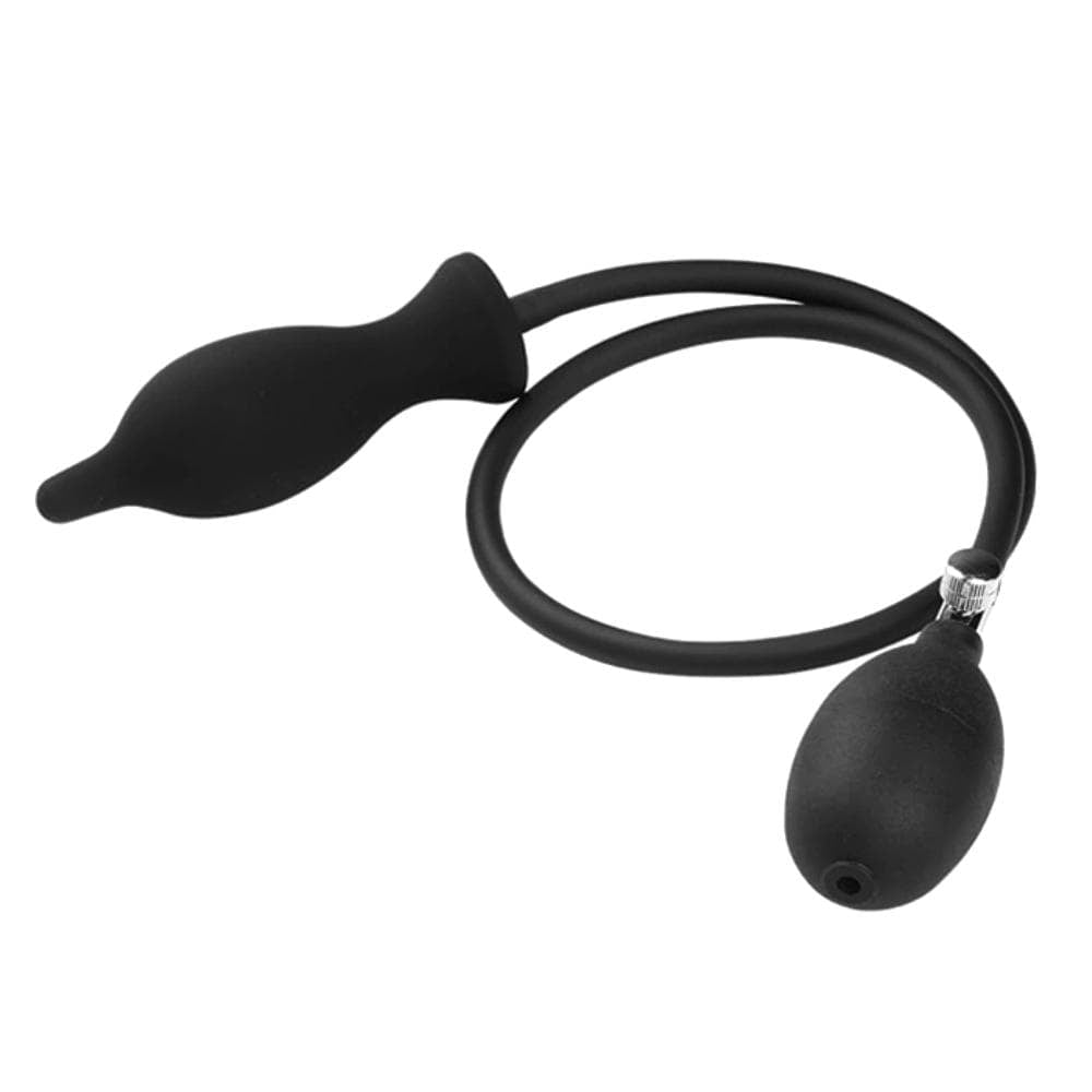Black Silicone Inflatable Big Loveplugs Anal Plug Product Available For Purchase Image 7