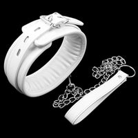White Leather Collar With Leash Loveplugs Anal Plug Product Available For Purchase Image 23