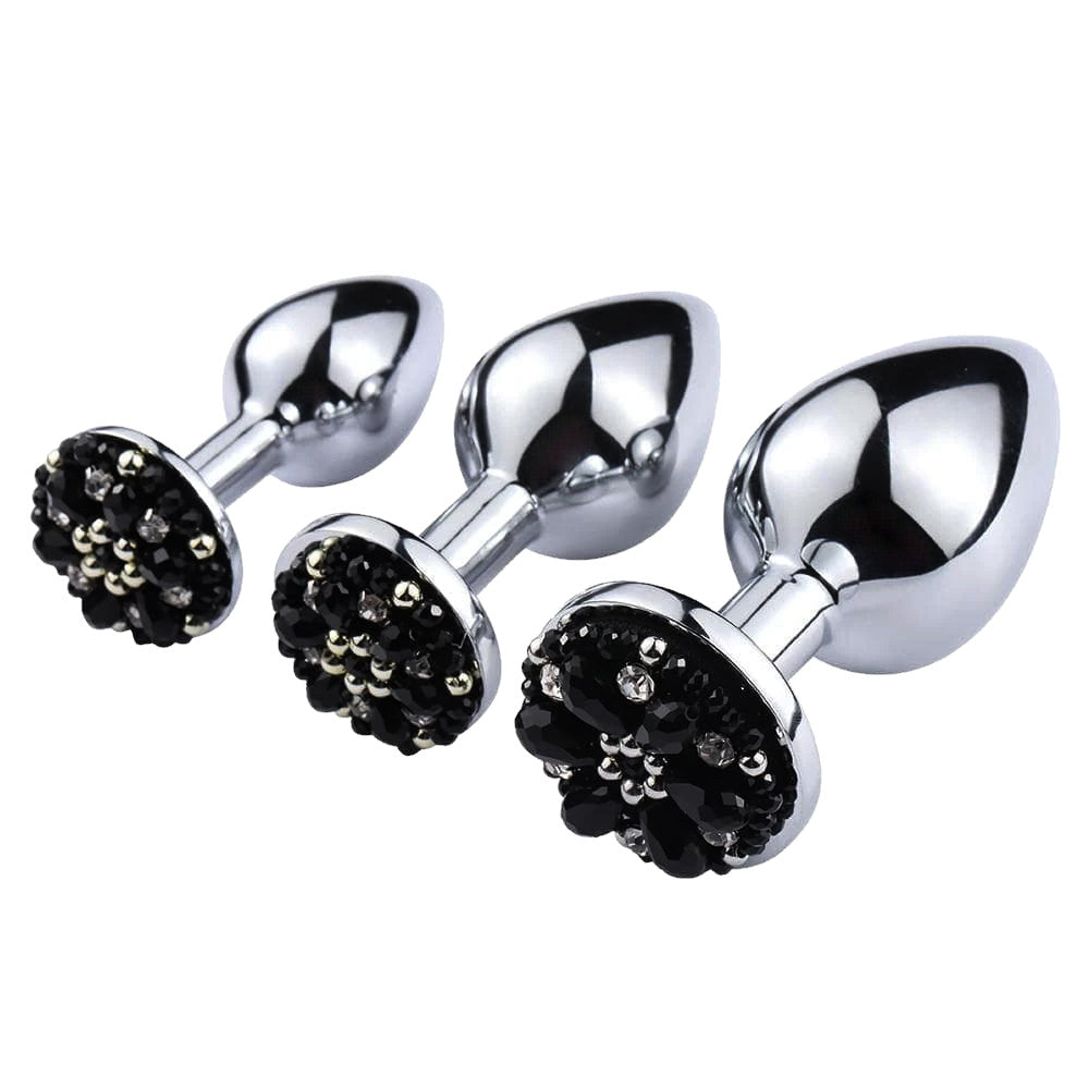 Rhinestone Stretching Anal Training Set (3 Piece) Loveplugs Anal Plug Product Available For Purchase Image 1