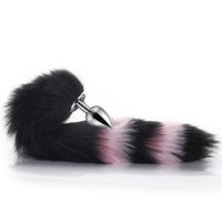Black with Pink Fox Metal Tail, 14" Loveplugs Anal Plug Product Available For Purchase Image 26