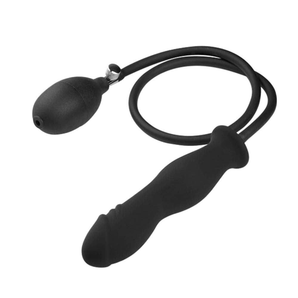 Black Silicone Inflatable Big Loveplugs Anal Plug Product Available For Purchase Image 6