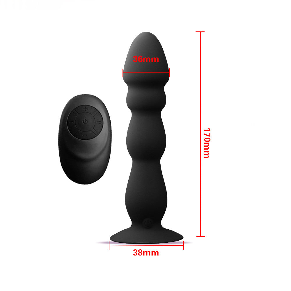 Small Ridged Anal Vibrator Butt Plug