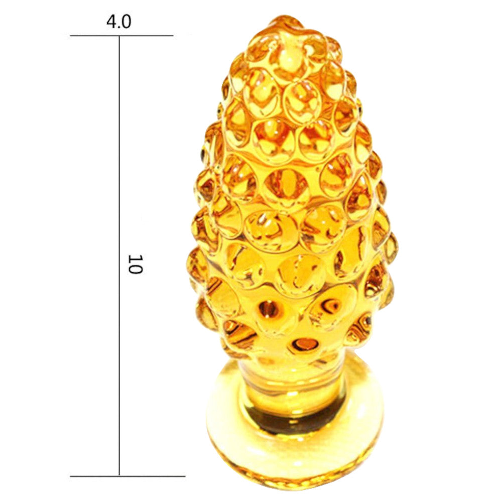 Ribbed Glass Flower Plug