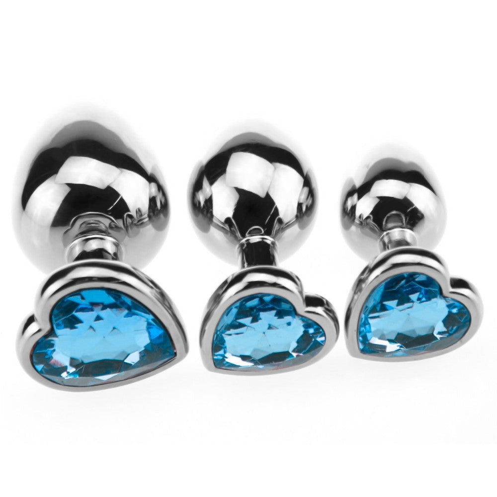 Heart Candy Jeweled Butt Plug Set (3 Piece)