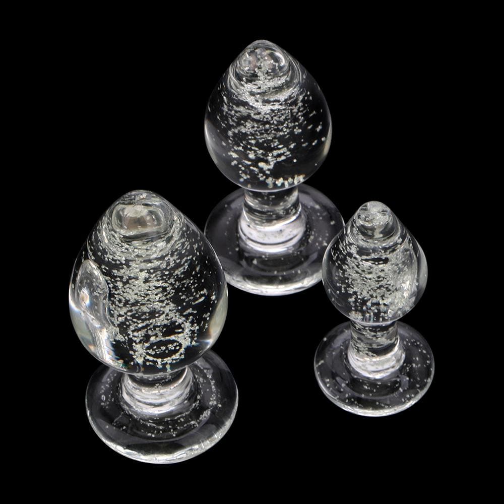 Glow in the Dark Huge Glass Set (3 Piece) Loveplugs Anal Plug Product Available For Purchase Image 9