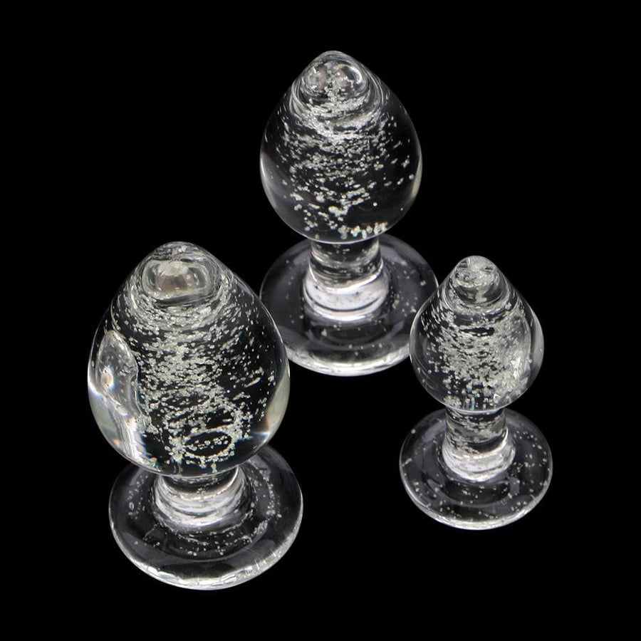 Glow in the Dark Huge Glass Set (3 Piece) Loveplugs Anal Plug Product Available For Purchase Image 48