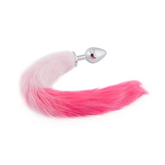 A soft, ombre tail in purple and white, perfect for roleplay. Ideal for those who love sex toys fox and want to call the shot.