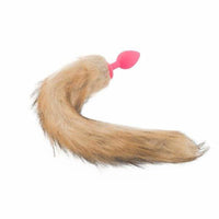 Brown & Pink Fox Silicone Tail, 18" Loveplugs Anal Plug Product Available For Purchase Image 20