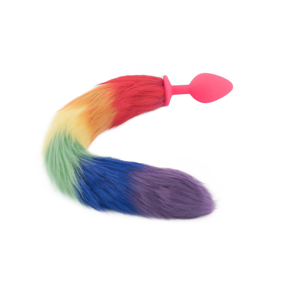 Rainbow Fox Silicone Tail 18" Loveplugs Anal Plug Product Available For Purchase Image 1
