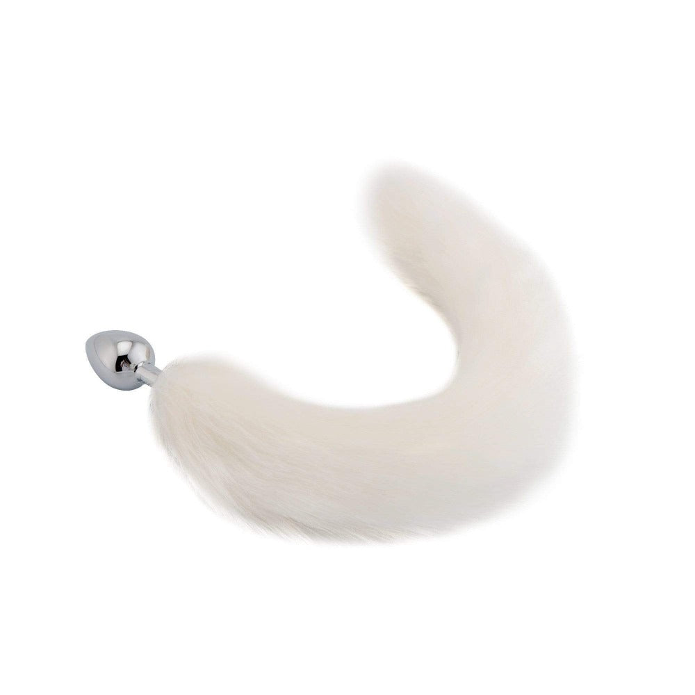 White Cat Tail Plug 16" Loveplugs Anal Plug Product Available For Purchase Image 3