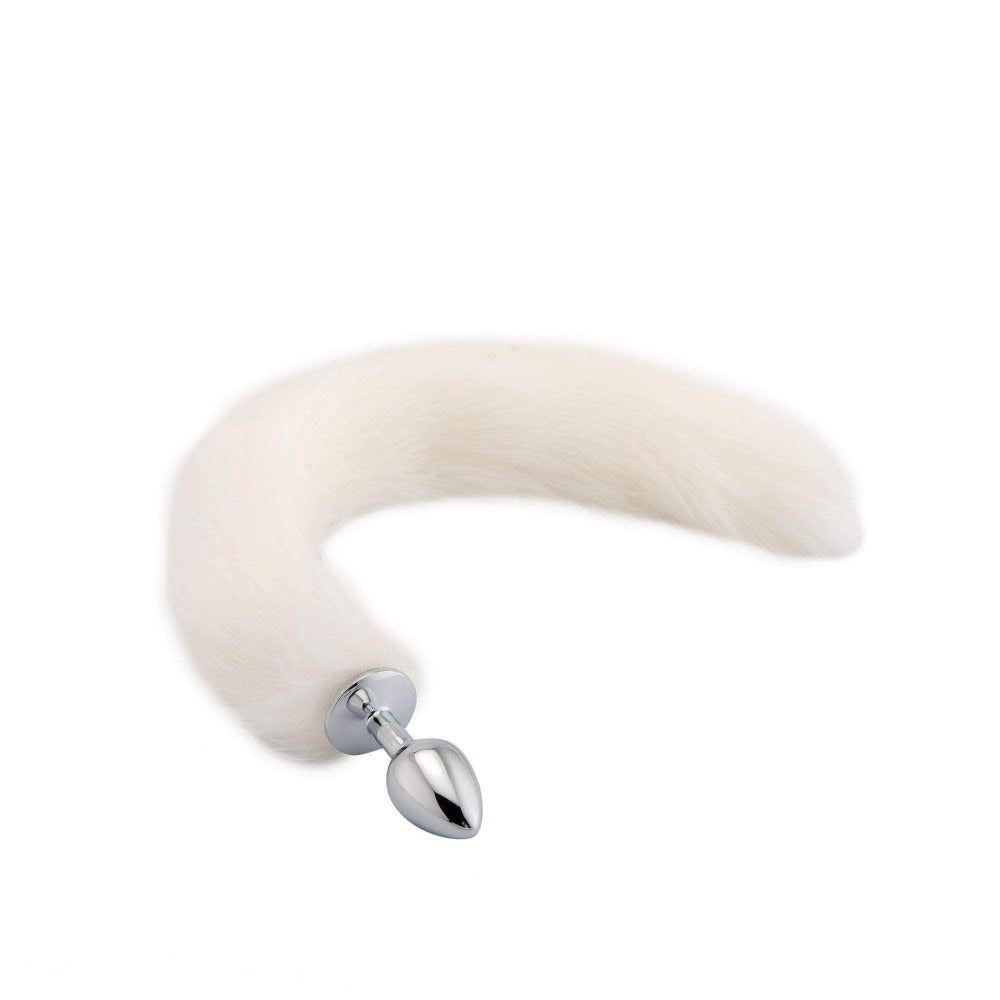 White Cat Tail Plug 16" Loveplugs Anal Plug Product Available For Purchase Image 5