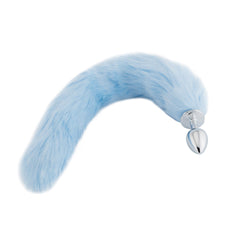 18" Light Blue Fox Tail