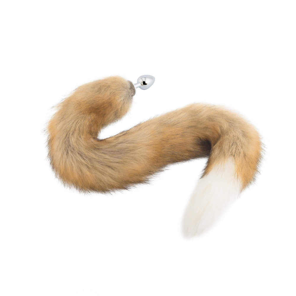 Brown & White Fox Tail Plug 32" Loveplugs Anal Plug Product Available For Purchase Image 1