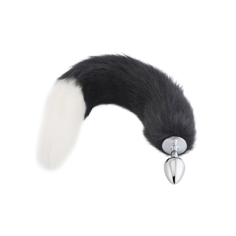 Black & White Fox Tail 16" Loveplugs Anal Plug Product Available For Purchase Image 3