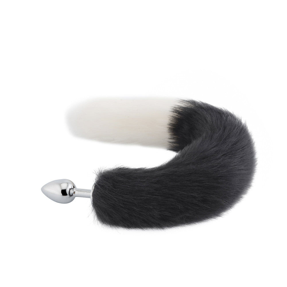 Black & White Fox Tail 16" Loveplugs Anal Plug Product Available For Purchase Image 2