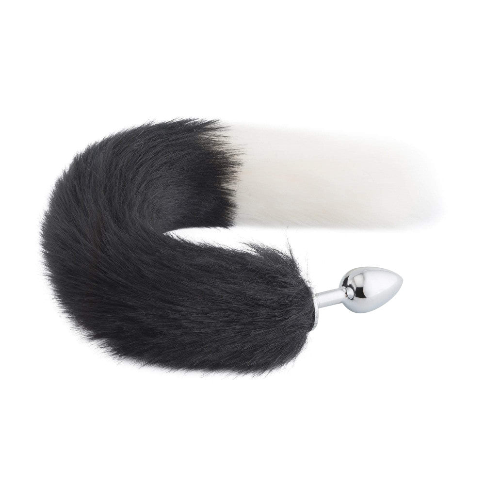 Black & White Fox Tail 16" Loveplugs Anal Plug Product Available For Purchase Image 1
