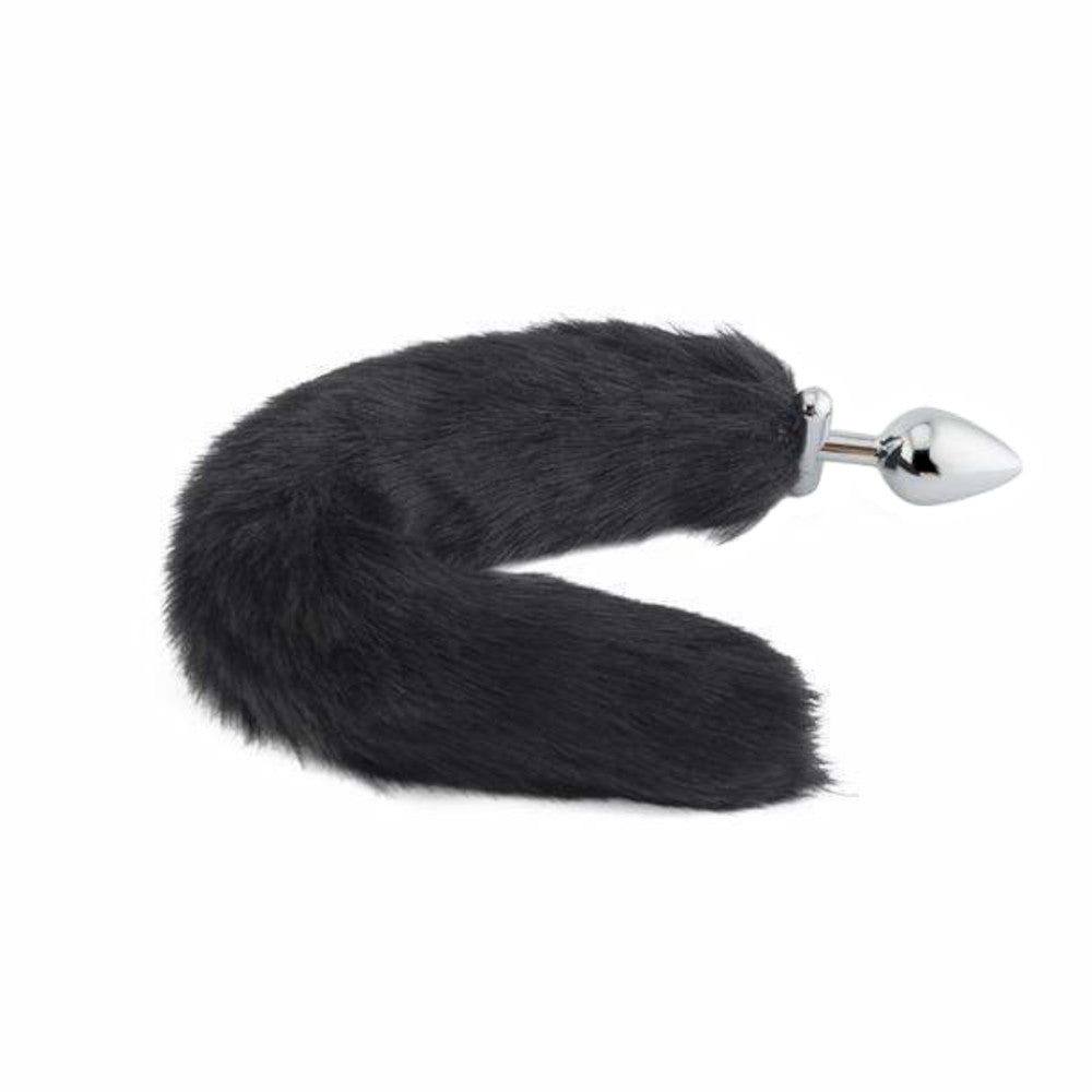 Black Wolf Shapeable Metal Tail, 18"