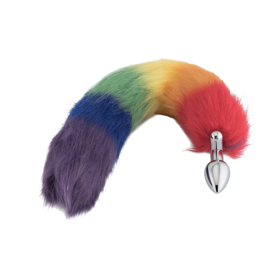 Rainbow Fox Shapeable Metal Tail Plug, 18"