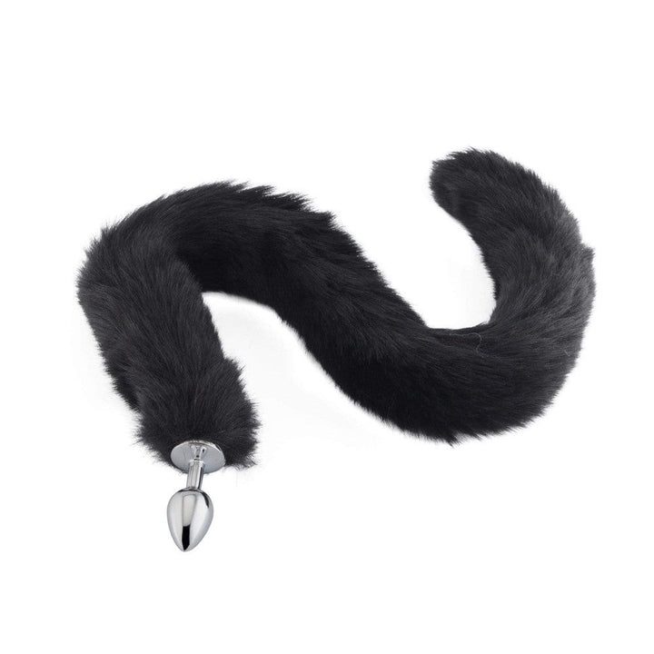 Wrap yourself in the softness of this 32" black fox tail toy. Ideal for exploring your wild side with bunny, wolf, cat, and fox vibes. toys tail