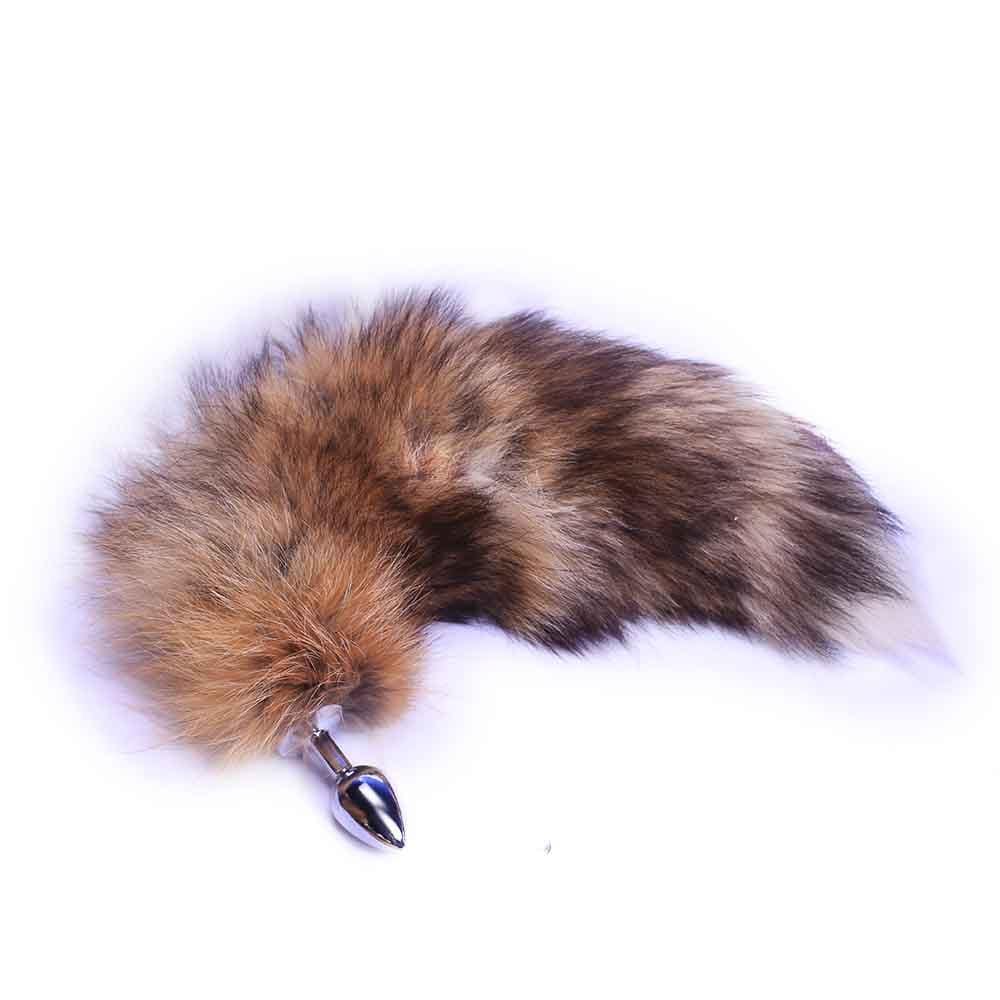 Brown Fox Tail Plug 16"