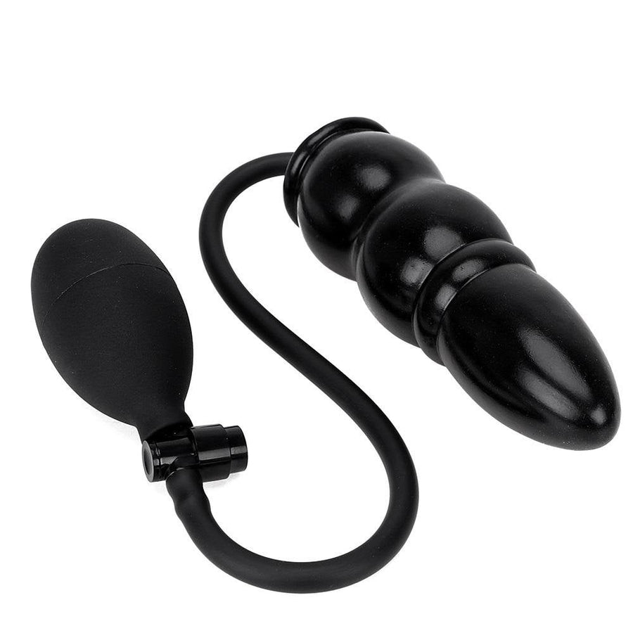 5.5" Black Beaded Silicone Inflatable Loveplugs Anal Plug Product Available For Purchase Image 40