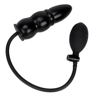 5.5" Black Beaded Silicone Inflatable Loveplugs Anal Plug Product Available For Purchase Image 22
