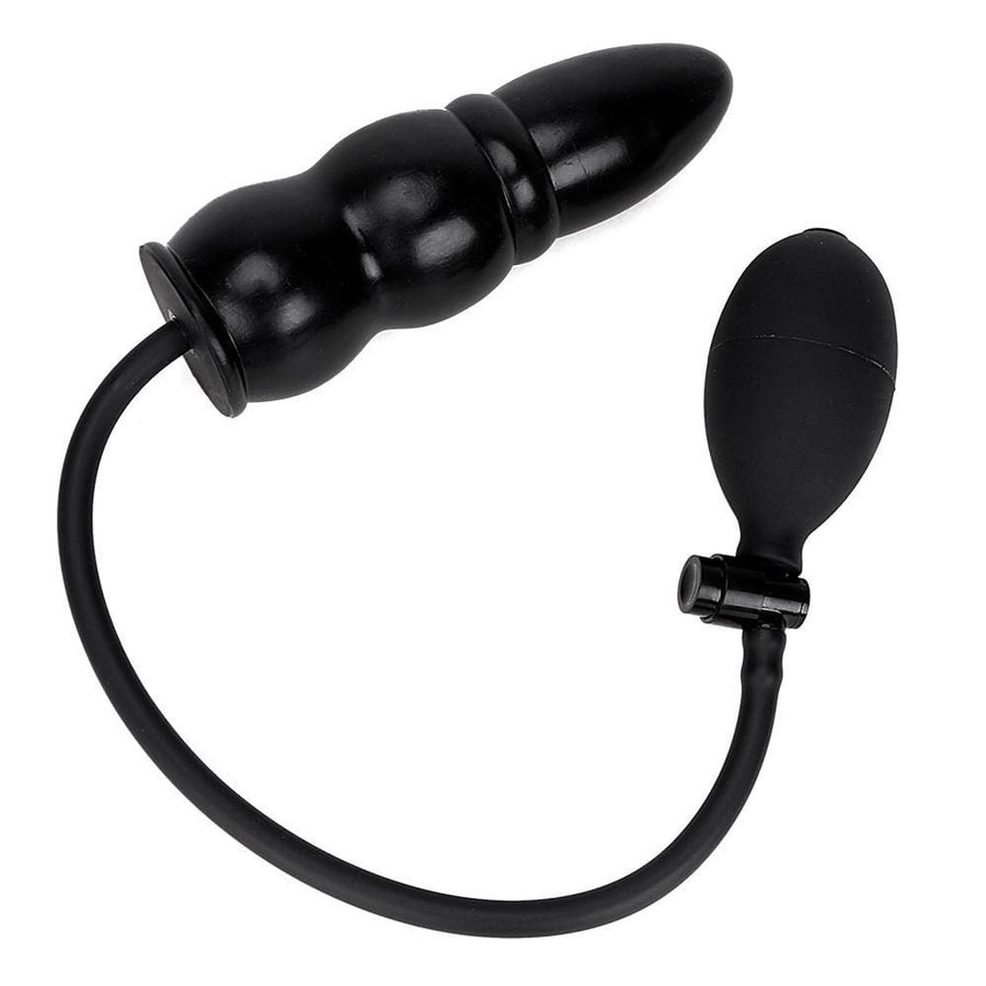 5.5" Black Beaded Silicone Inflatable Loveplugs Anal Plug Product Available For Purchase Image 42