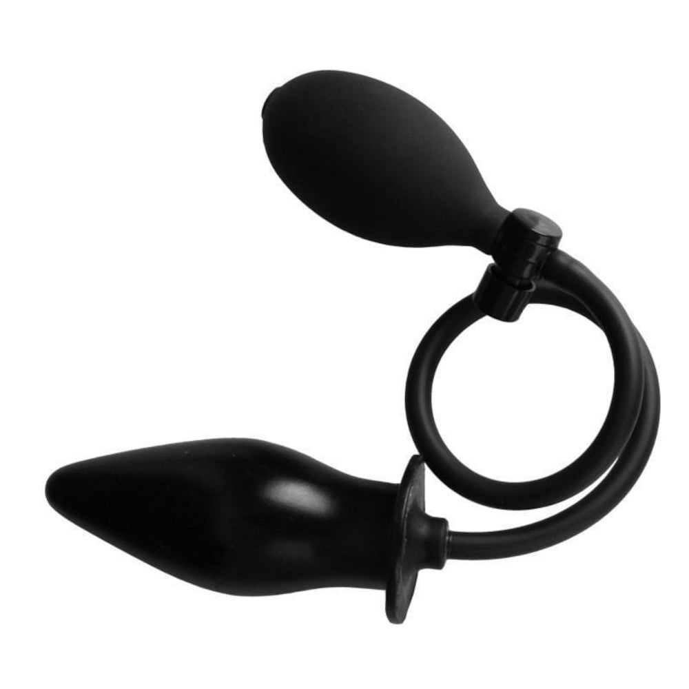Black Inflatable Pump Up Silicone Loveplugs Anal Plug Product Available For Purchase Image 2