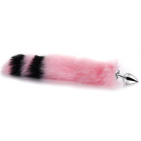 Pink with Black Fox Metal Tail Plug, 14" Loveplugs Anal Plug Product Available For Purchase Image 26