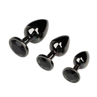 Gunmetal Jeweled Plugs (3 Piece) Loveplugs Anal Plug Product Available For Purchase Image 22