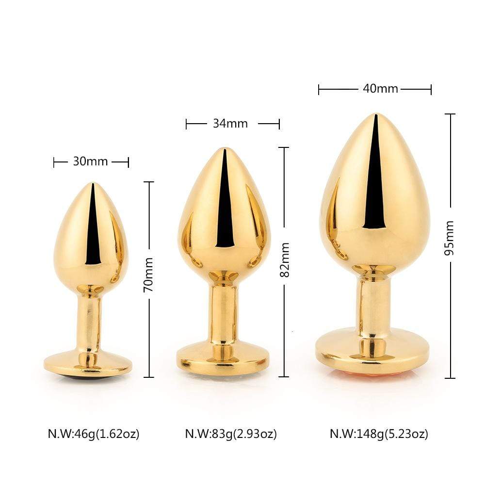 Gold Sex Toy Anal Kit (3 Piece)